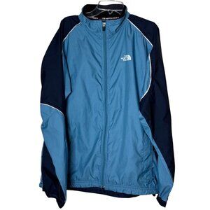 The North Face Womens L Blue Windbreaker Jacket Lightweight Outdoor Colorblock